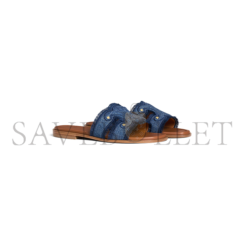 ce**e marina fringed mule in De*1m 362675022c.07bl